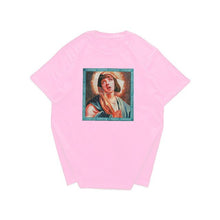 Load image into Gallery viewer, Streetwear Virgin Mary Printed Cotton O-neck T Shirts