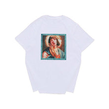 Load image into Gallery viewer, Streetwear Virgin Mary Printed Cotton O-neck T Shirts