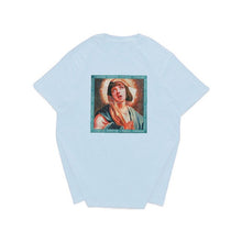 Load image into Gallery viewer, Streetwear Virgin Mary Printed Cotton O-neck T Shirts