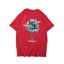 Load image into Gallery viewer, Japanese Harajuku Crane Waves Printed Short Sleeve T Shirts