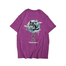 Load image into Gallery viewer, Japanese Harajuku Crane Waves Printed Short Sleeve T Shirts
