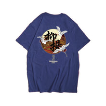 Load image into Gallery viewer, Japanese Harajuku Crane Waves Printed Short Sleeve T Shirts