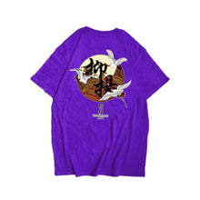 Load image into Gallery viewer, Japanese Harajuku Crane Waves Printed Short Sleeve T Shirts