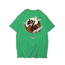 Load image into Gallery viewer, Japanese Harajuku Crane Waves Printed Short Sleeve T Shirts