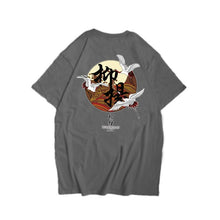 Load image into Gallery viewer, Japanese Harajuku Crane Waves Printed Short Sleeve T Shirts