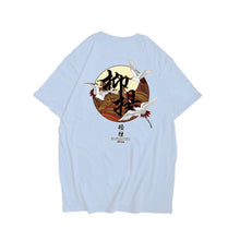 Load image into Gallery viewer, Japanese Harajuku Crane Waves Printed Short Sleeve T Shirts