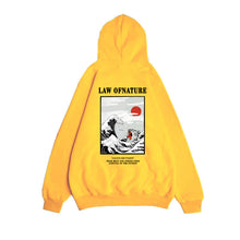Load image into Gallery viewer, Japanese Funny Cat Wave Printed Fleece Hoodies