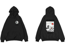 Load image into Gallery viewer, Japanese Funny Cat Wave Printed Fleece Hoodies