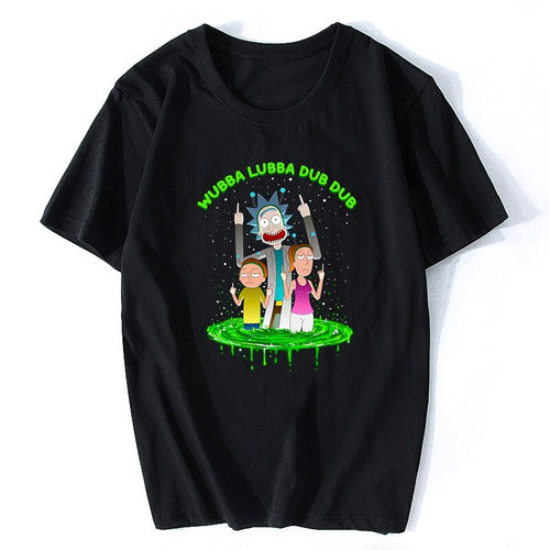 Rick and Morty WUBBA LUBBA DUB DUB Cartoon Anime T Shirt